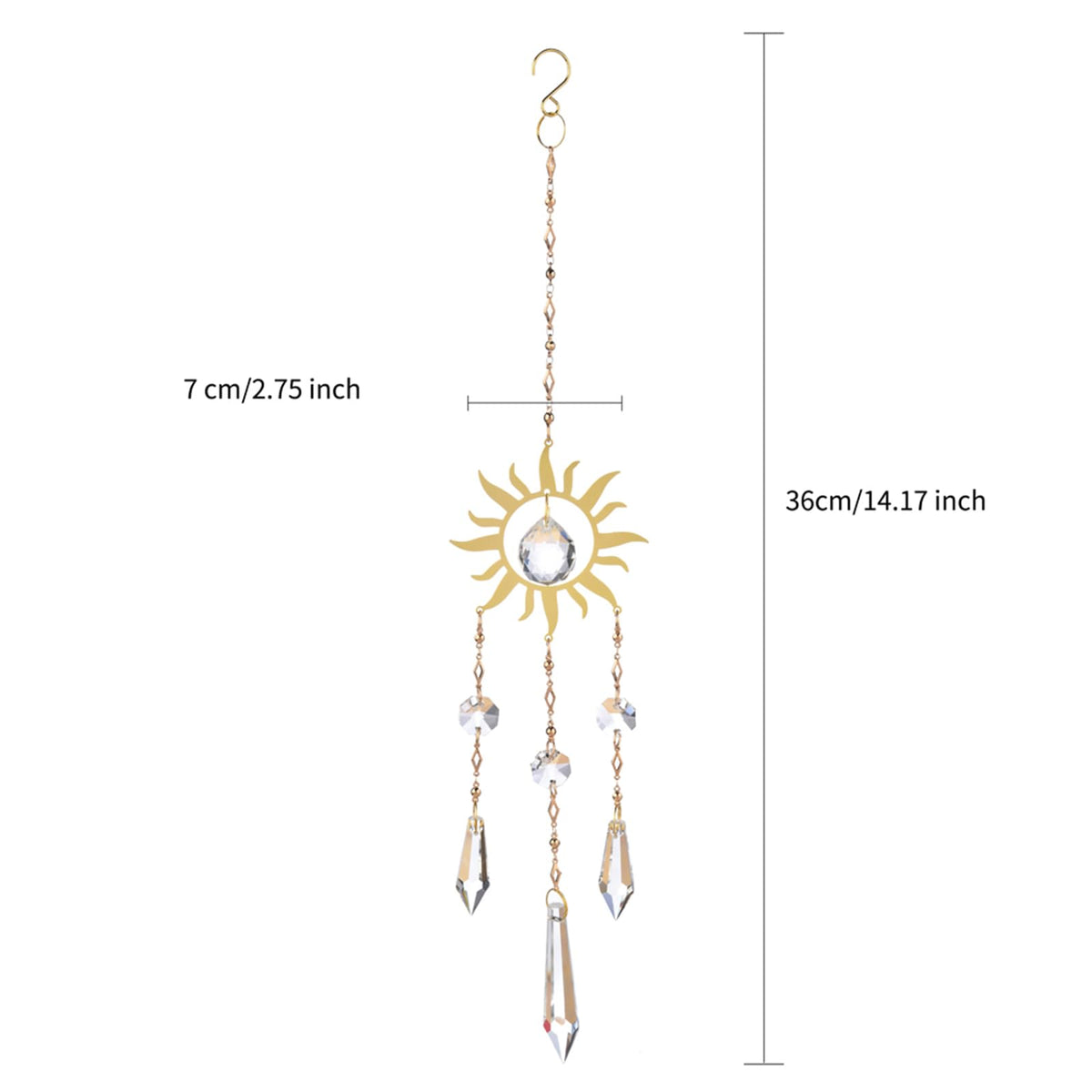 Brezalysia Hook-and-Chain Included enables easy indoor or outdoor display.