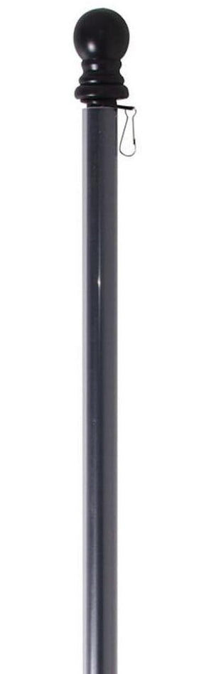Briarwood Lane 57-inch black flag pole with anti-slip tube for secure display.
