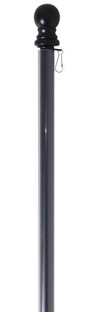 Briarwood Lane 57-inch black flag pole with anti-slip tube for secure display.