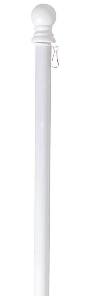 Briarwood Lane 57-inch white flag pole for secure decorative flags on the home