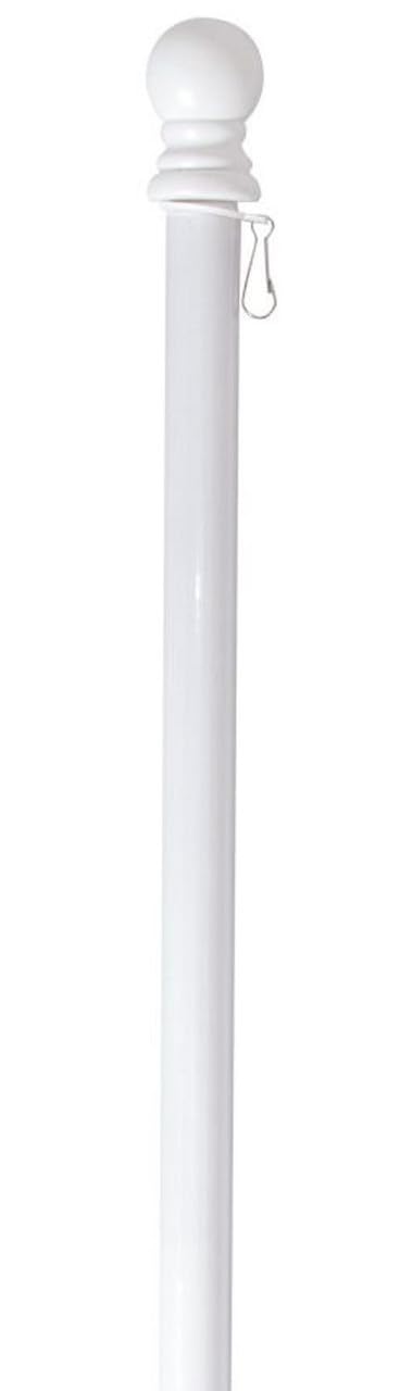Briarwood Lane 57-inch white flag pole for secure decorative flags on the home