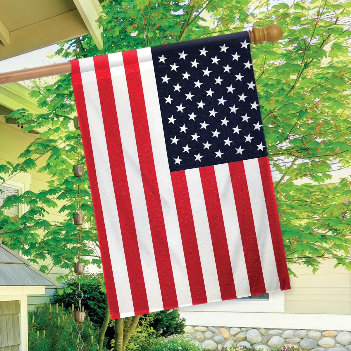 Briarwood Lane flag sleeve fits standard house flag poles for easy display.