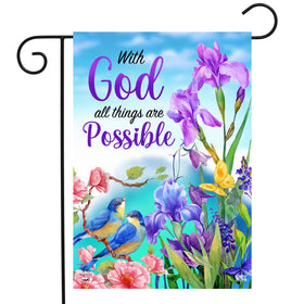 Briarwood Lane god religious garden flag ready for outdoor display