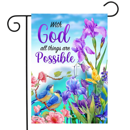 Briarwood Lane god religious garden flag ready for outdoor display