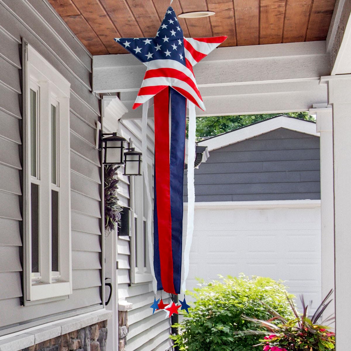 Briarwood Lane Fourth of July Windsock outdoor decoration, festive yard display