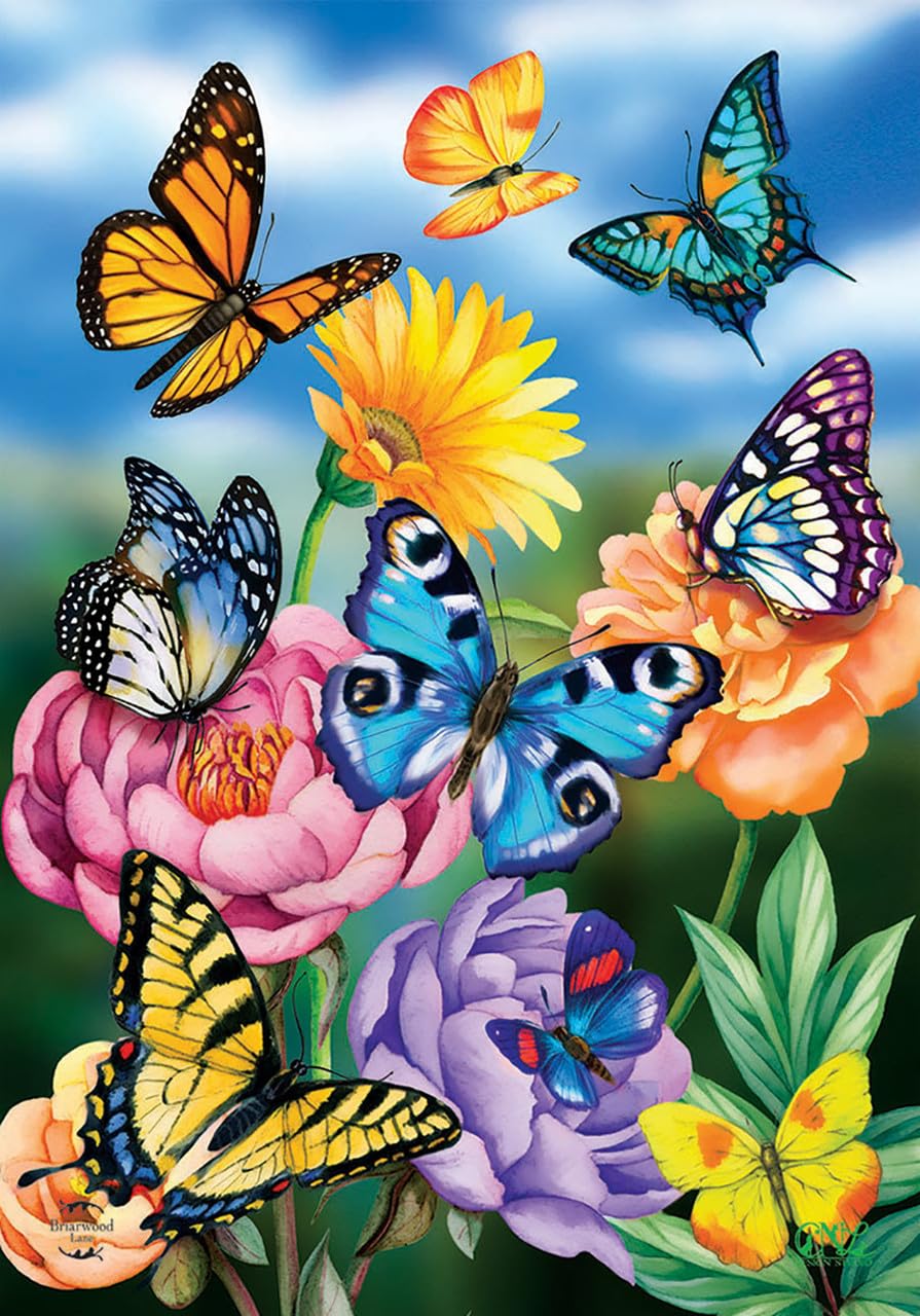 Briarwood Lane spring garden flag features original art for a bright porch welcome.