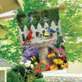Briarwood Lane flag made of all-weather polyester, fade resistant for outdoors.