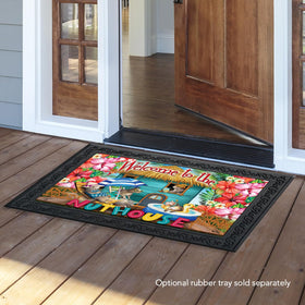 Briarwood Lane doormat close-up highlighting original artwork and color detail