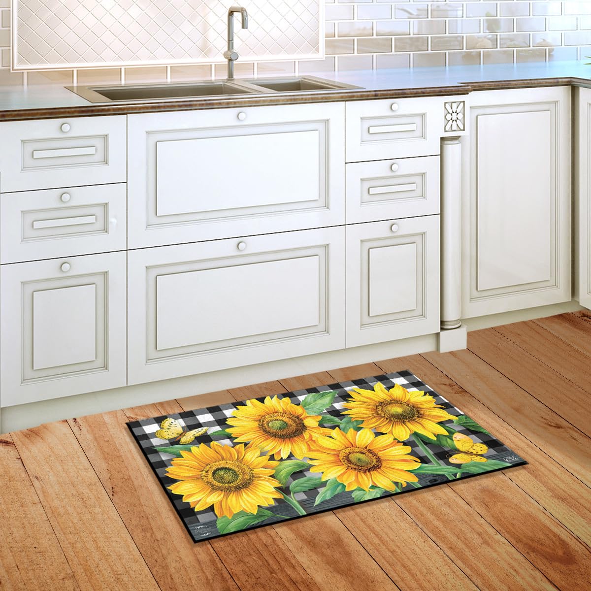 Briarwood Lane sunflowers pattern bright print for an inviting entry