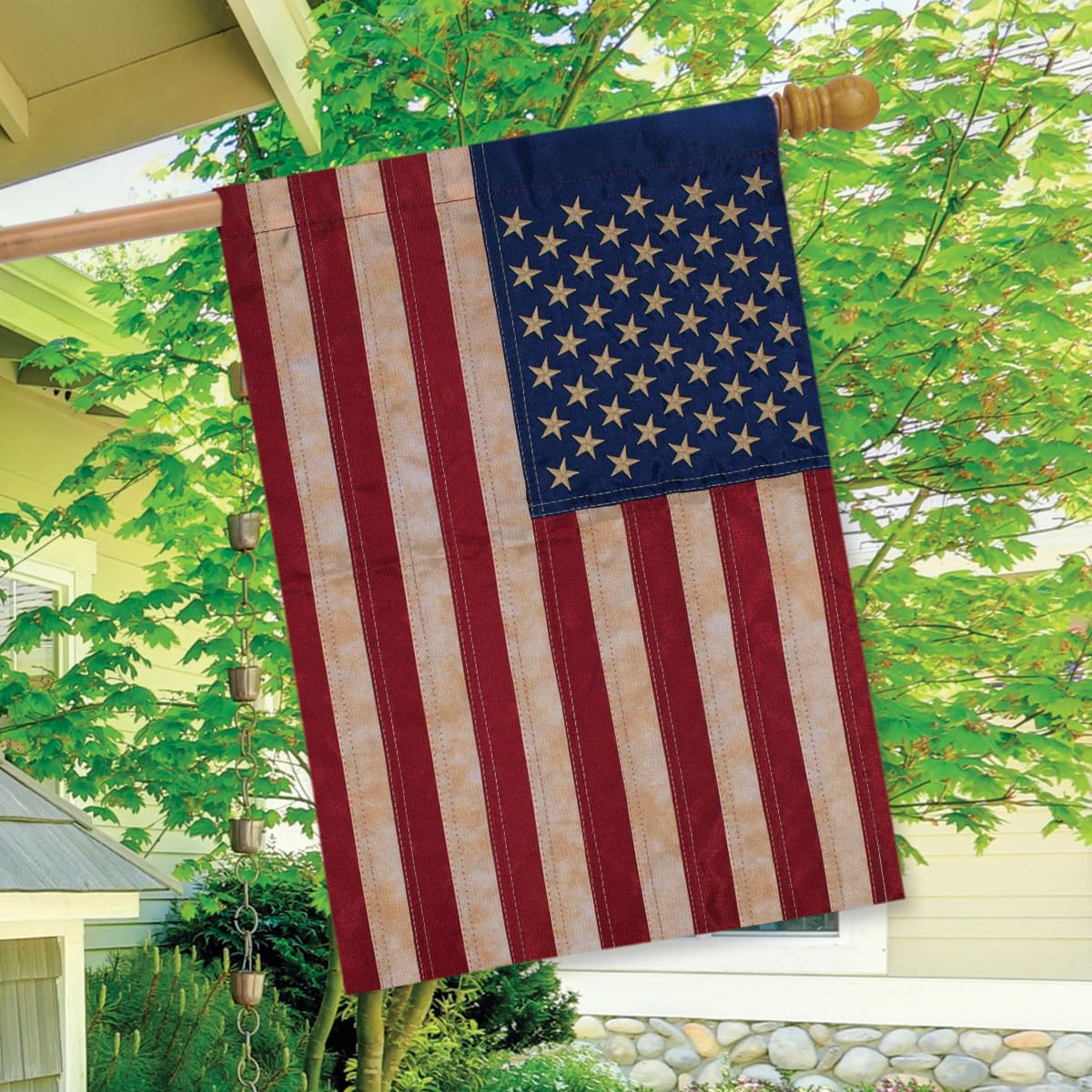 Briarwood Lane weather-resistant polyester flag preserves bright hues across seasons