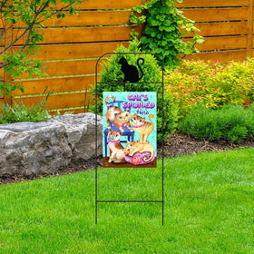 Briarwood Lane Cat Garden Arbor side view highlighting welded iron build