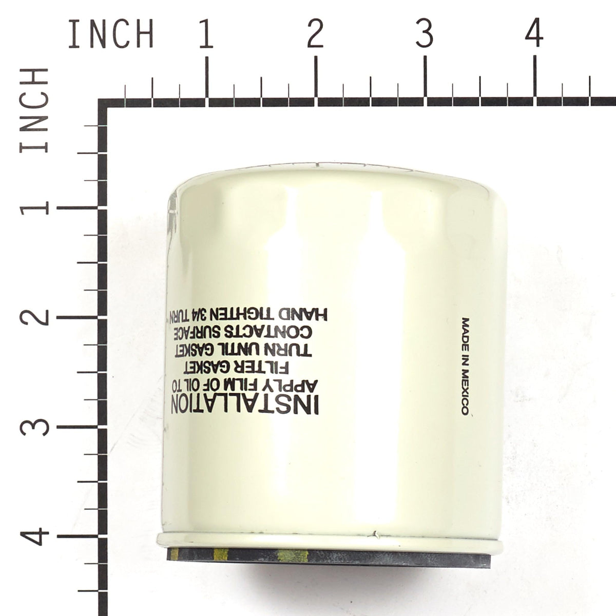 Briggs and Stratton oil filter side view highlighting compact OEM design