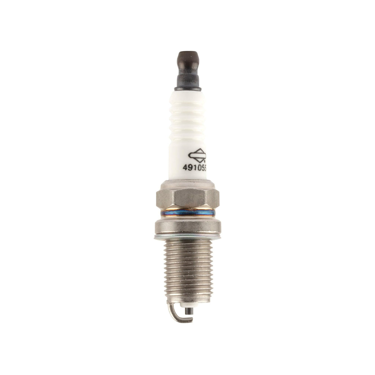 Briggs & Stratton 491055S spark plug close-up for precise ignition performance.