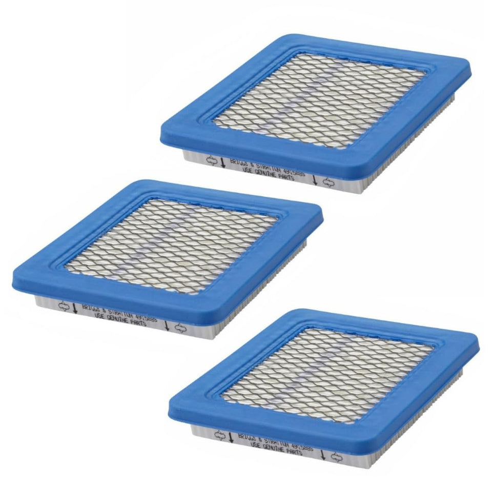 Briggs Stratton 491588S flat air filter cartridge enables clean air intake for engine health.