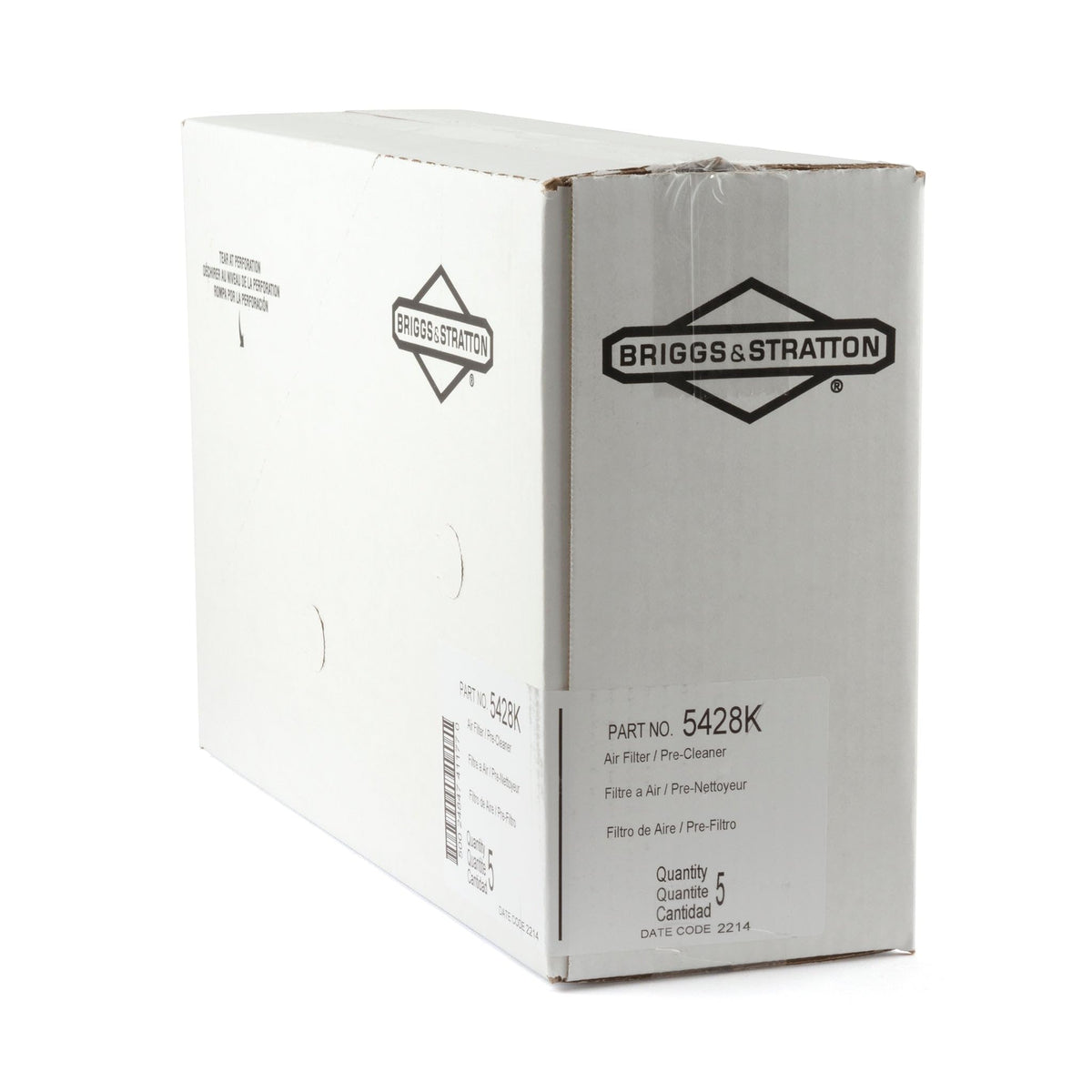 Briggs & Stratton 5428K pre-cleaner pre-filtering dust for smoother operation.