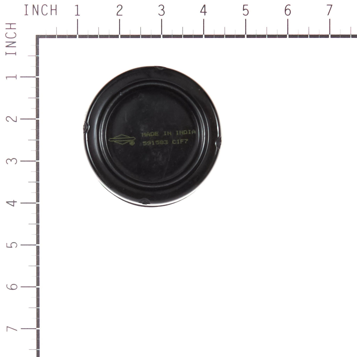 Briggs and Stratton 591583 air filter close-up pleats reveals filtration media for engine protection.