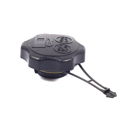 Briggs Stratton 594061 fuel tank cap closeup showing precise fit and seal