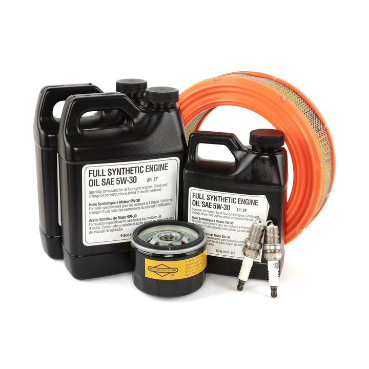 Briggs & Stratton maintenance kit packaging highlights OEM components for reliable engine upkeep