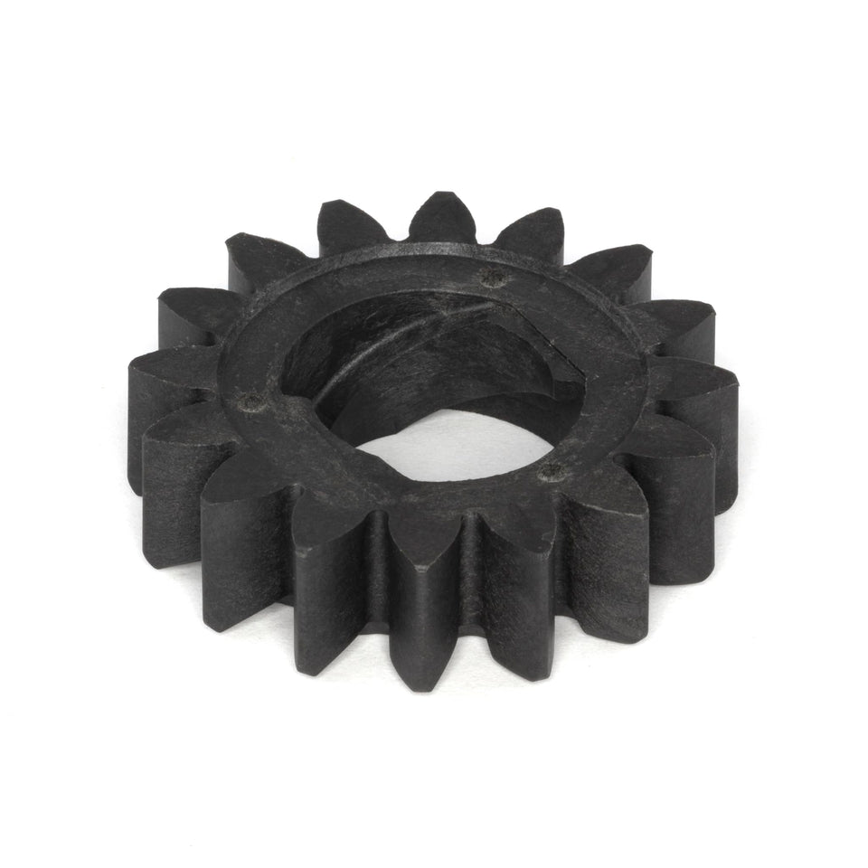 Briggs & Stratton 695708 pinion gear close-up showing precision teeth for smooth operation.