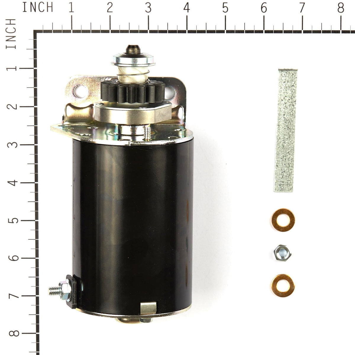 Briggs & Stratton 795121 starter motor side view ready for easy replacement.