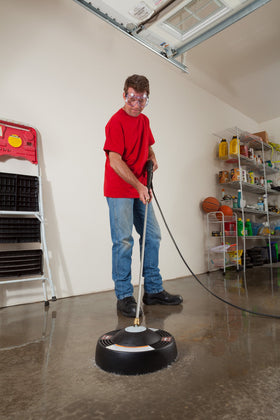 Briggs & Stratton 14-inch cleaner delivers streak-free finish on concrete and wood.
