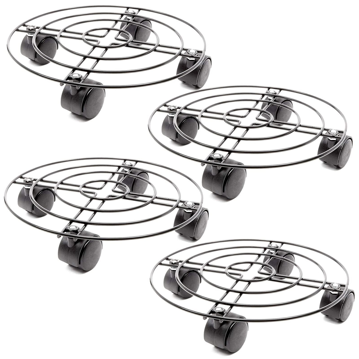 Bright Creations plant stand with wheels enabling 360-degree rotation for easy repositioning