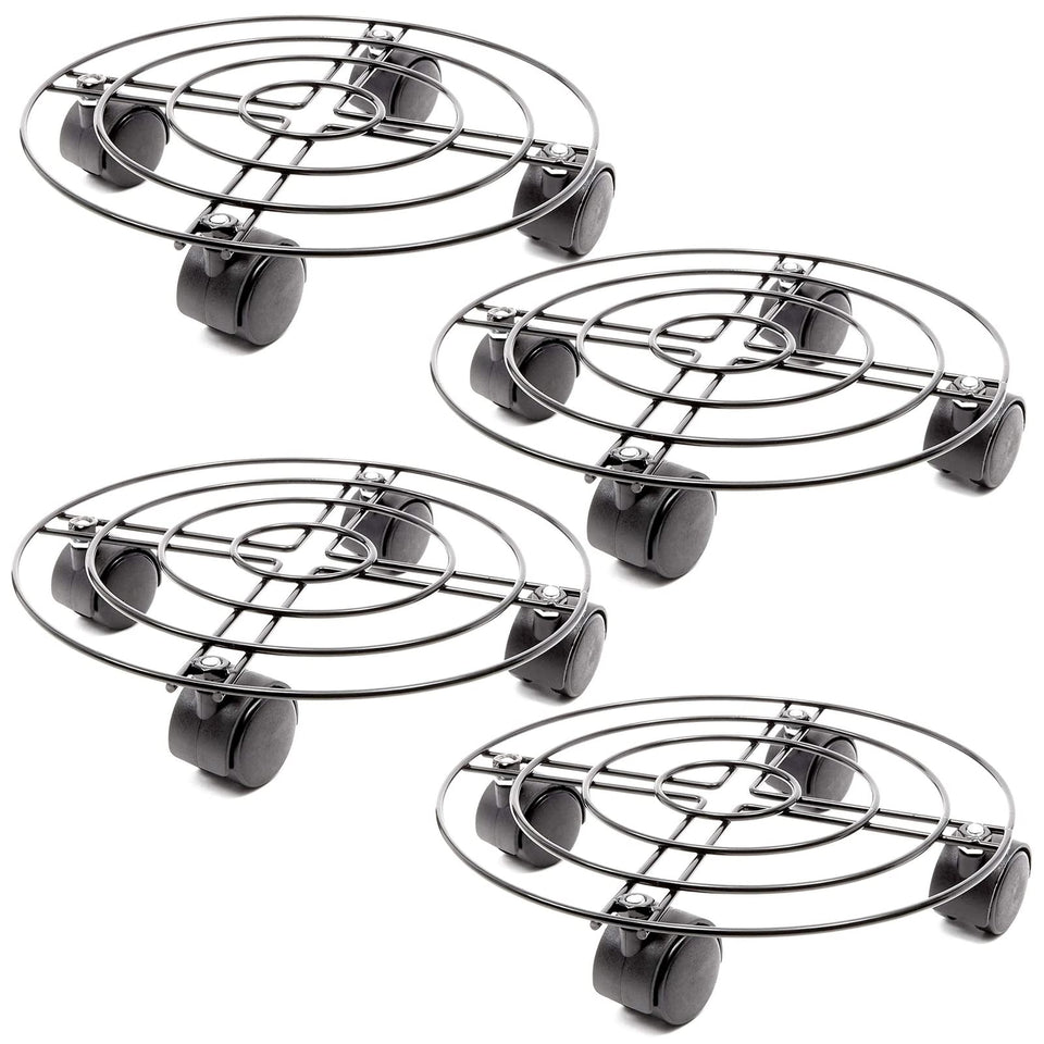 Bright Creations plant stand with wheels enabling 360-degree rotation for easy repositioning