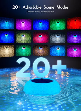 Brightown RGBWW pool light side view showing vibrant color options