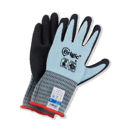 Brigic gardening gloves showing cooling nylon fabric for comfortable hot-weather gardening.
