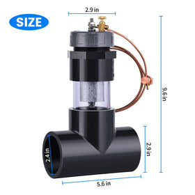 Briidea inline unit requires no extra piping for 2-inch plumbing.