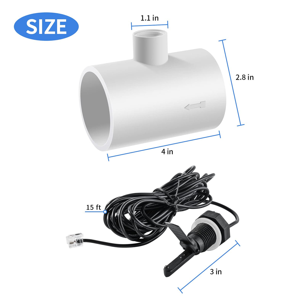 Briidea Flow Switch simple replacement with a standard tee housing.