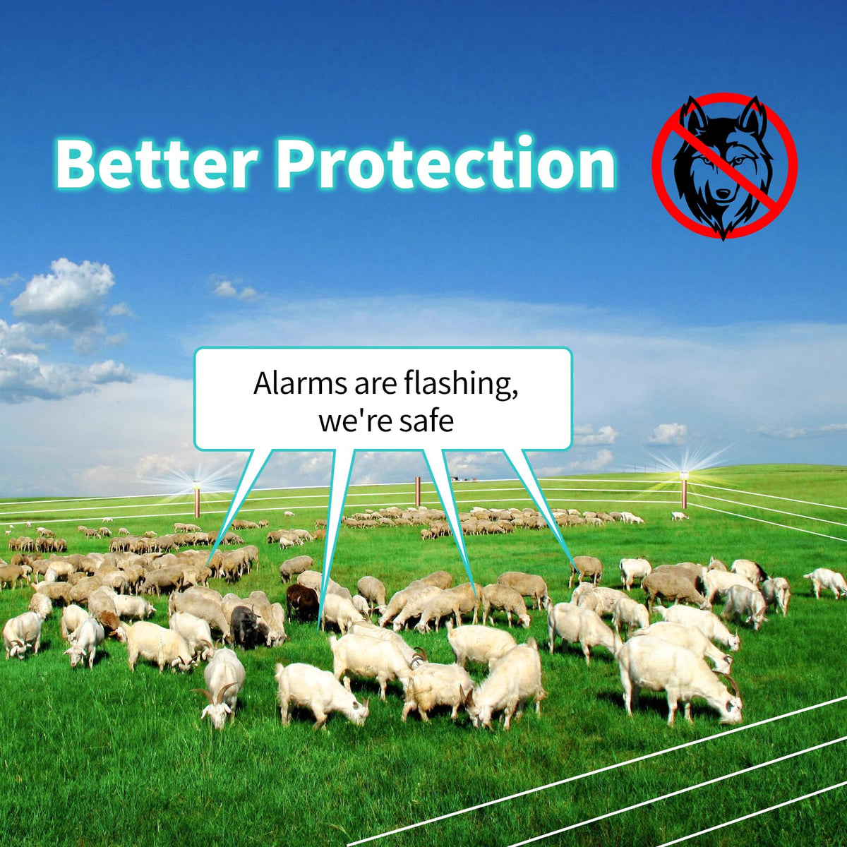 Briidea long distance illumination supports monitoring across distant fence sections