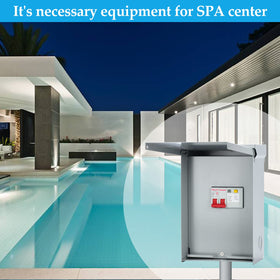 Briidea outdoor-ready spa panel mounted beside spa equipment for quick access