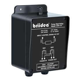 Briidea pump start relay on a sprinkler controller for 1–2 HP systems