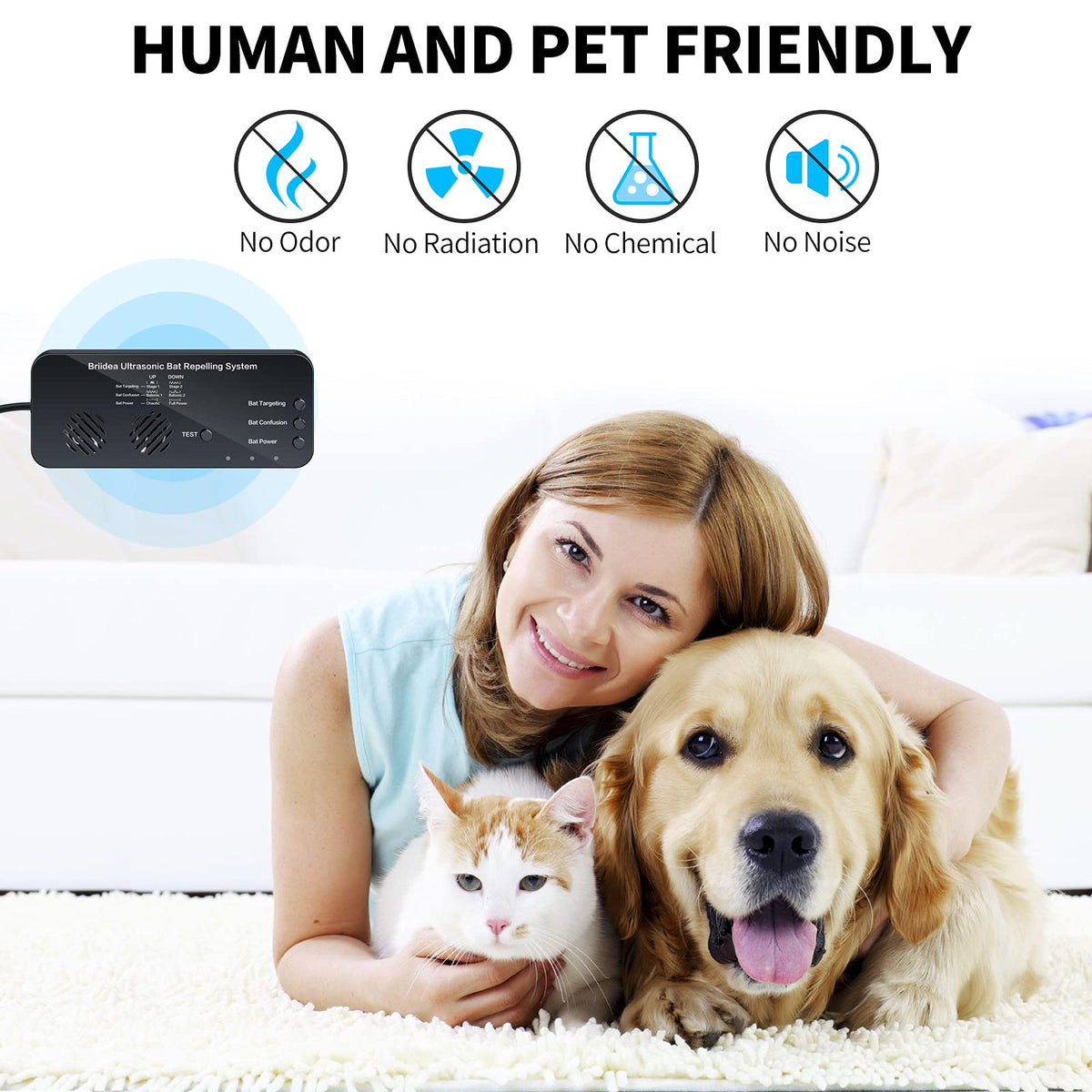Briidea Safe for humans and pets with no chemicals or odors.