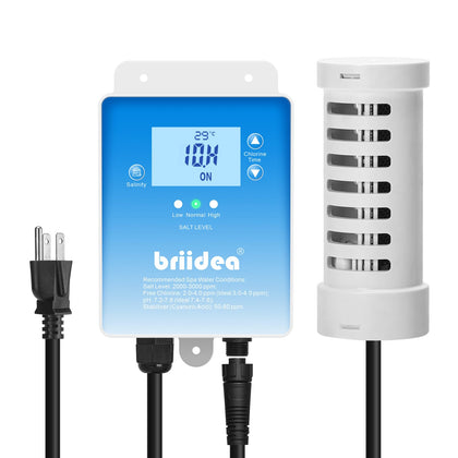 Briidea controller with LED indicators for easy spa scheduling.