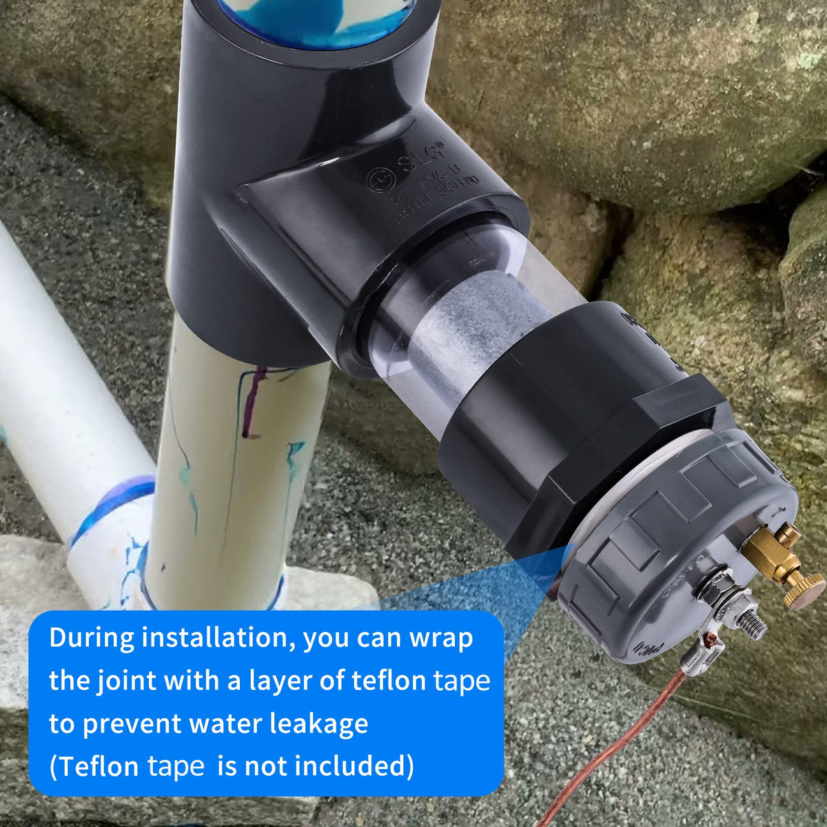 Briidea zinc anode allows easy corrosion checks through a see-through housing.
