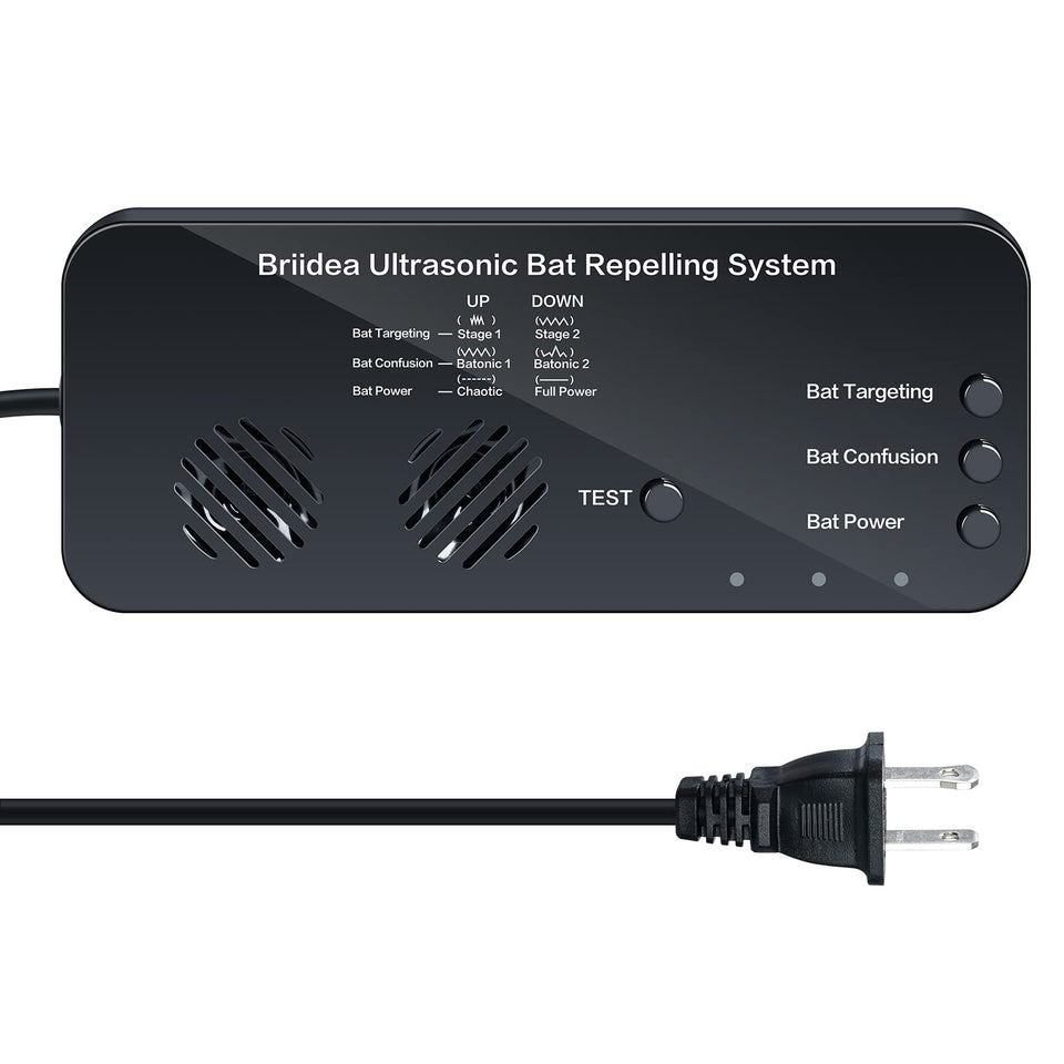 Briidea Ultrasonic Bat Removal Unit with dual speakers deters bats safely.