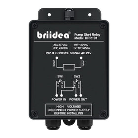 Briidea weatherproof relay case protecting outdoor irrigation wiring