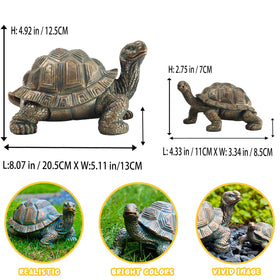 Brilliant Prospect resin turtle statue highlights textured shell for lifelike garden presence.