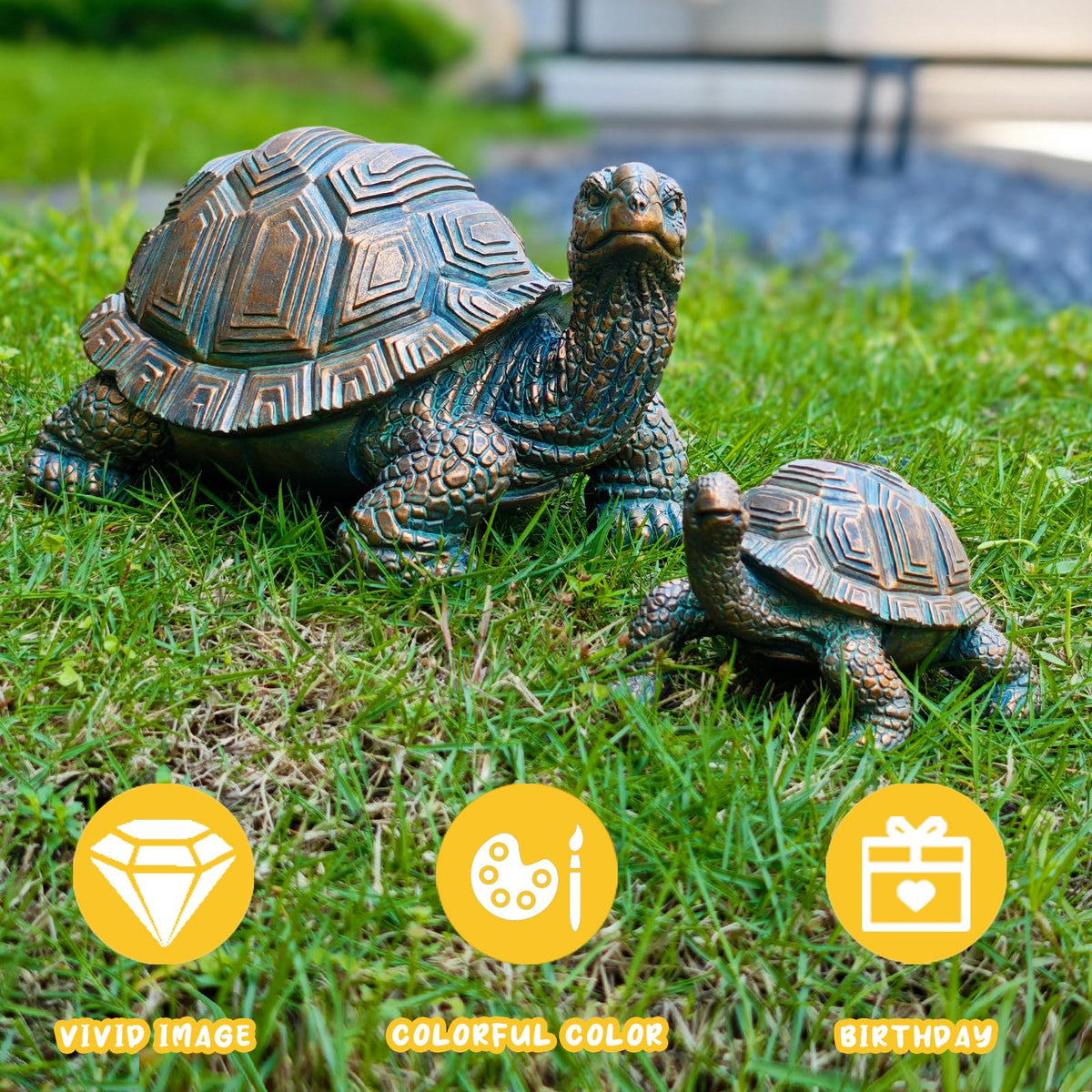 Brilliant Prospect durable garden statue fits edges, beds, and near ponds.