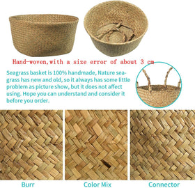 BrilliantJo Seagrass Belly Basket demonstrates eco friendly handmade charm.