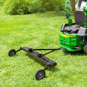 Brinly dethatcher suitable for large-yard use on expansive lawns