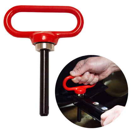 Brinly MHPK-12BH front view hitch pin for fast, secure hookups.
