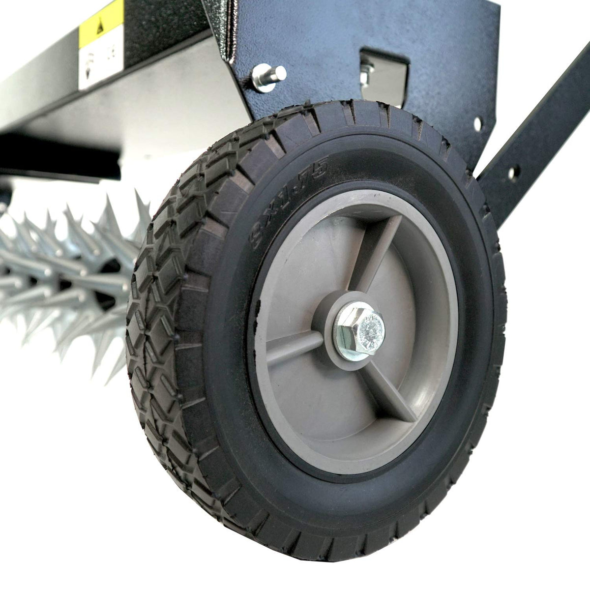 Brinly SAT2-40BH-P transport wheels enabling easy lawn crossings
