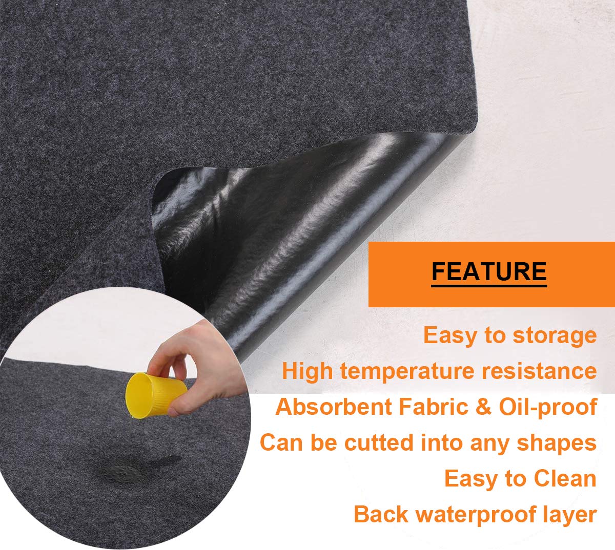 Brinman 36x60 inch mat withstands heat up to 250°C