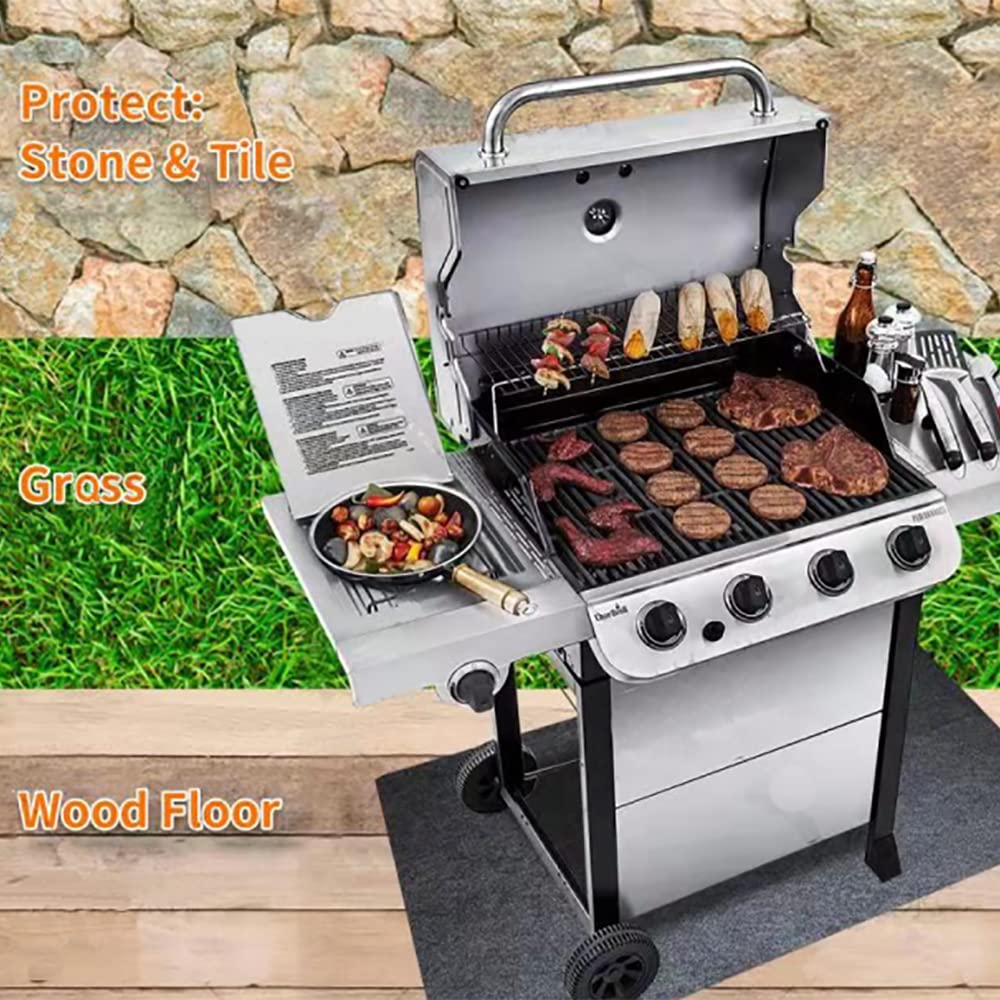 Brinman grill mat absorbs oil quickly to keep surfaces clean