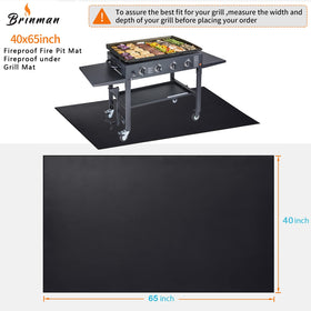 Brinman waterproof backing keeps patio dry under grilling.