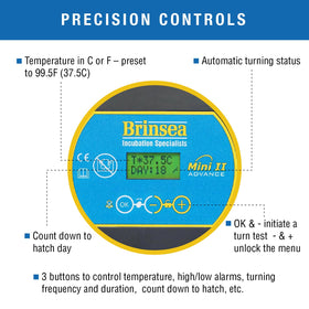 Brinsea Mini II Advance automatic turning supports consistent embryo development