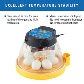 Brinsea Mini II Advance external water top-up simplifies humidity management